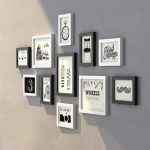 Set of 11 Picture Frames College Modern Decor Wall Hanging Photos Frame| Multiple Picture Gallery Combination Set for Living Room Background